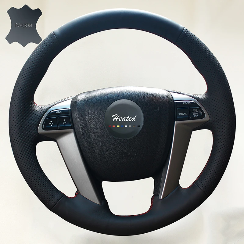 Оплетка на руль автомобиля Nappa кожаный чехол для Honda Accord 8 2008 2013 Odyssey 2011 2014 Pilot 2012 2015