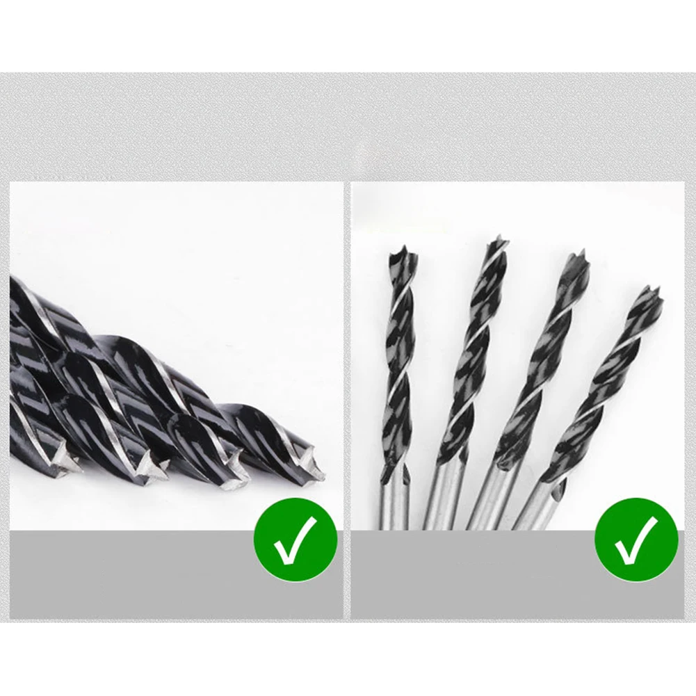 

10Pcs 4mm Diameter Woodworking Drill Bit Wood Drills With Center Point For Wood And Artificial Wood