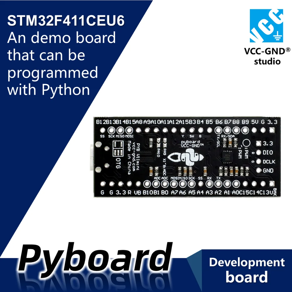 Микропитон pyboard v1.1 mini V1.1 PYBmini STM32F411CEU6 dev board demo core Module Cortex M4 Python|Демонстрационные