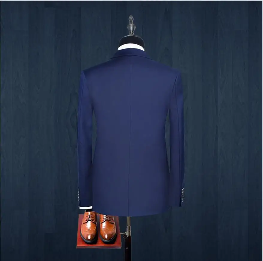 (Пиджак + жилет брюки) 2019 мужские костюмы модные повседневные на заказ