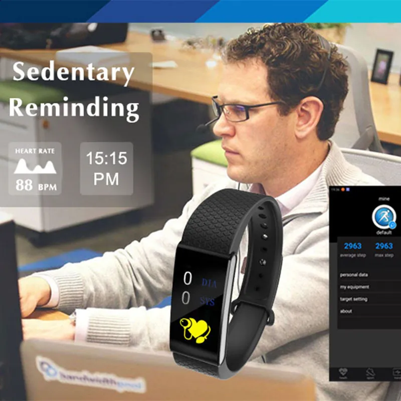 

F7 Color Screen Fashion Smart Bracelet IP67 Waterproof FItness Tracker Blood Pressure Heart Rate Monitoring Smartbracelet