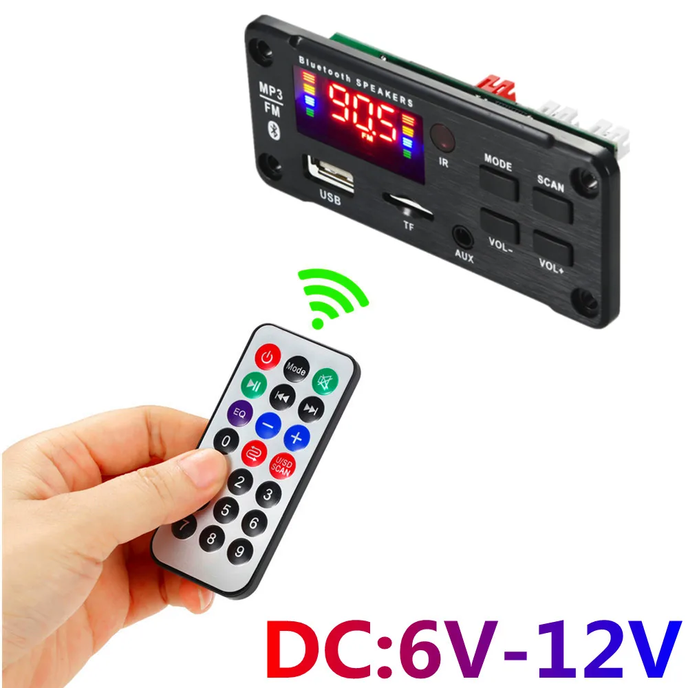 DC 12 В большой экран 50 Вт усилитель MP3 WMA декодер плата Bluetooth 5 0 USB FM AUX 3 мм TF радио