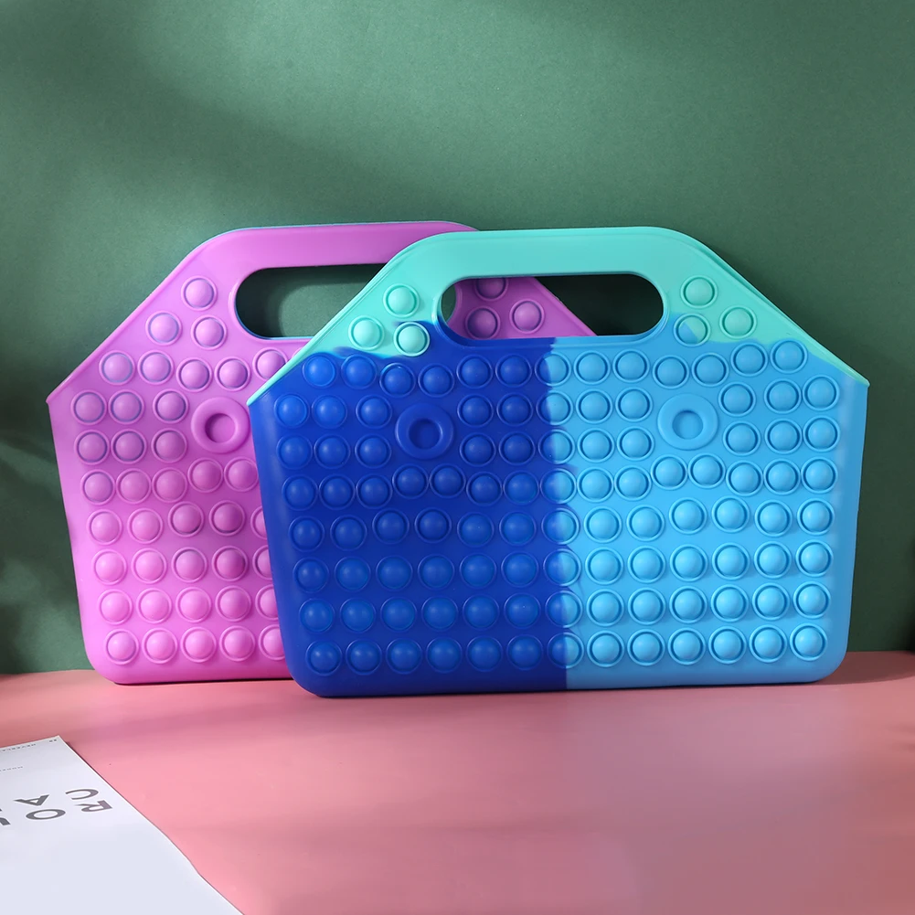 

Креативная пузырьковая Сумка-тоут для взрослых, игрушки для декомпрессии, силиконовая сумка, снятие стресса, сенсорная игрушка, стильная су...