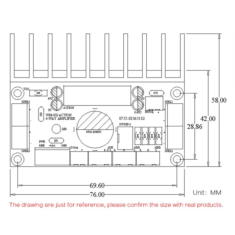 HIFI TDA7388 4 канала домашний усилитель доска звука для автомобиля 4X41W Поддержка