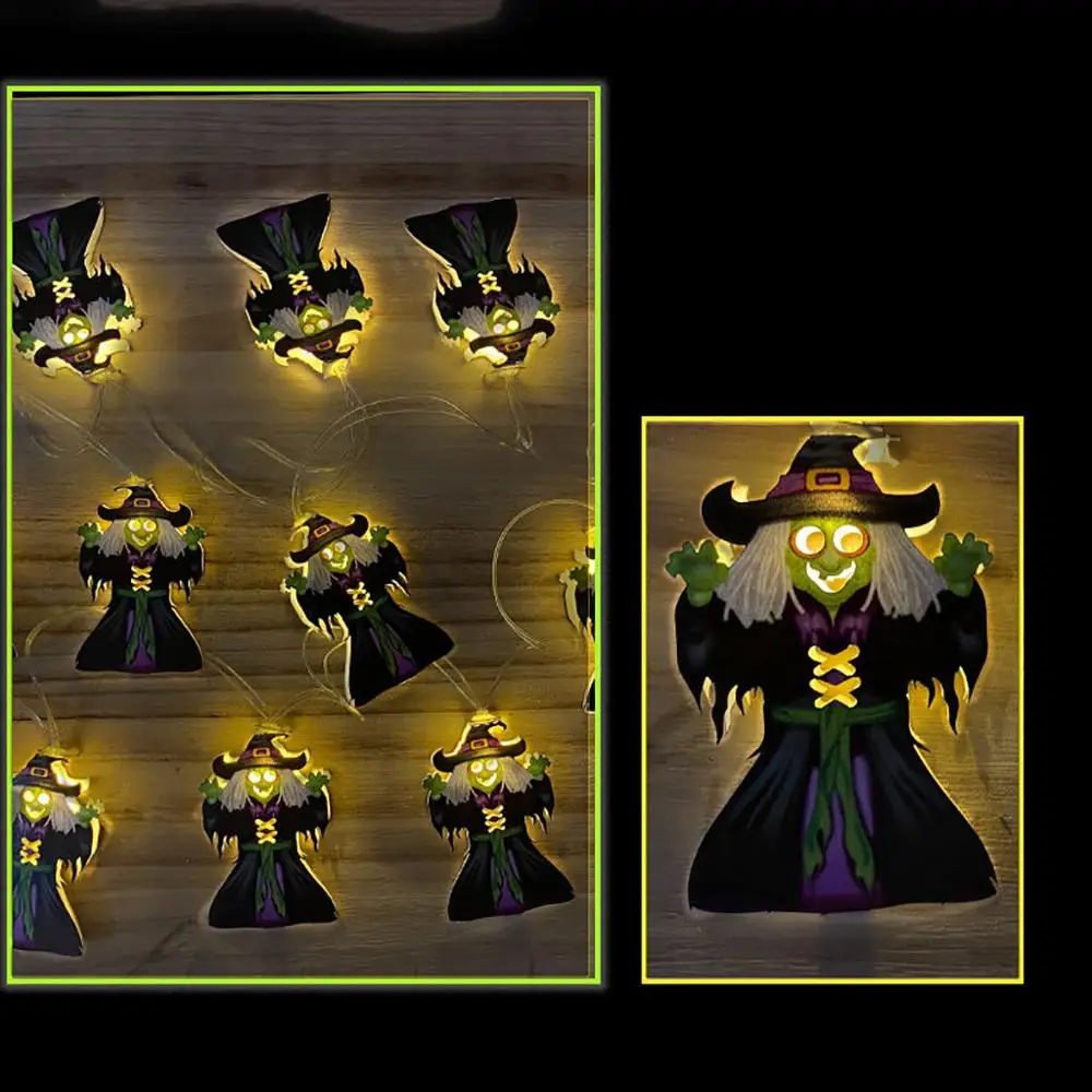 Светодиодная гирлянда на Хэллоуин со скелетом-тыквой сделай сам батарейный ящик