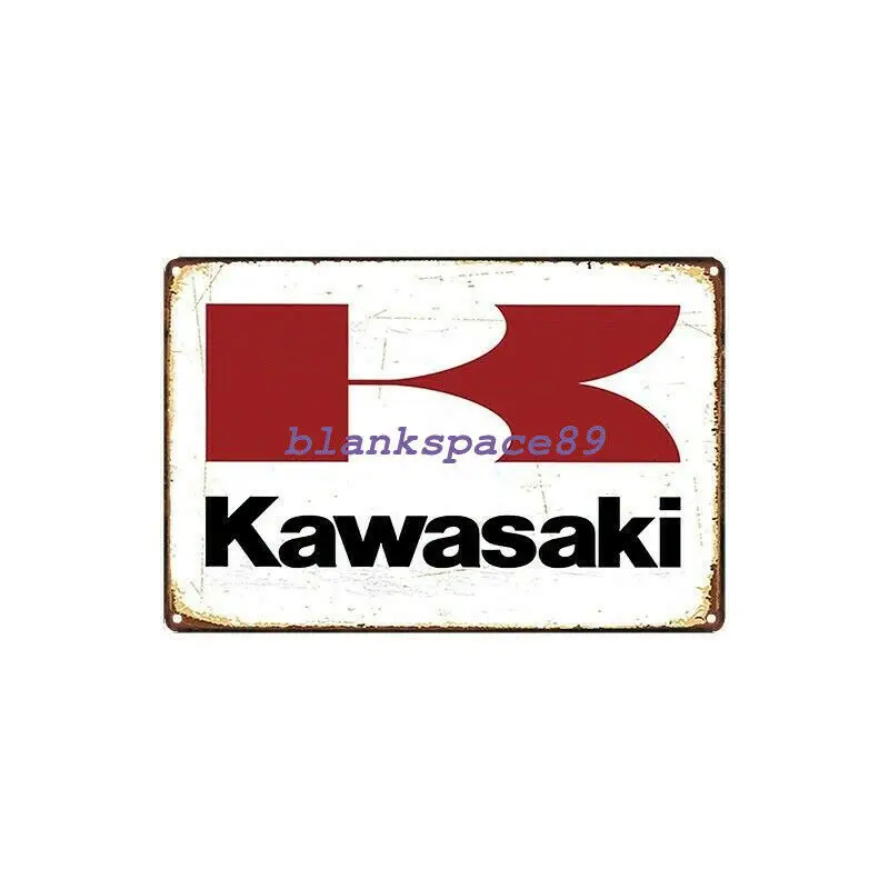 

Metal Tin Sign kawasaki service Decor Bar Pub Home Vintage Retro Poster