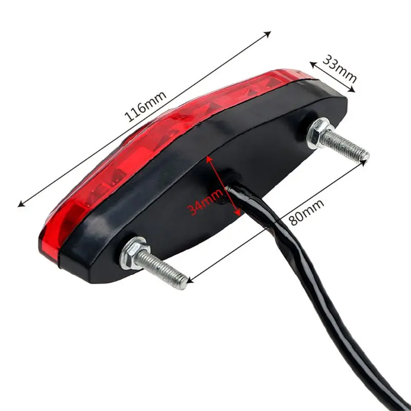 Красный 15 светодиодный задний фонарь для мотоцикла вездехода стоп сигнал