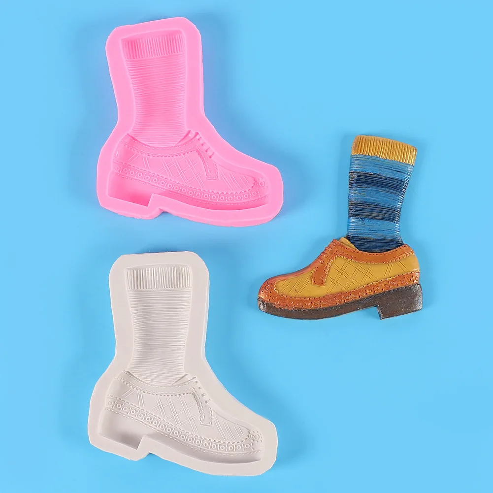 

British Style Leather Shoes Silicone Mold Shoes Fondant Molds Cake Decorating Tools Resin Clay Candy Chocolate Mould Cake Baking