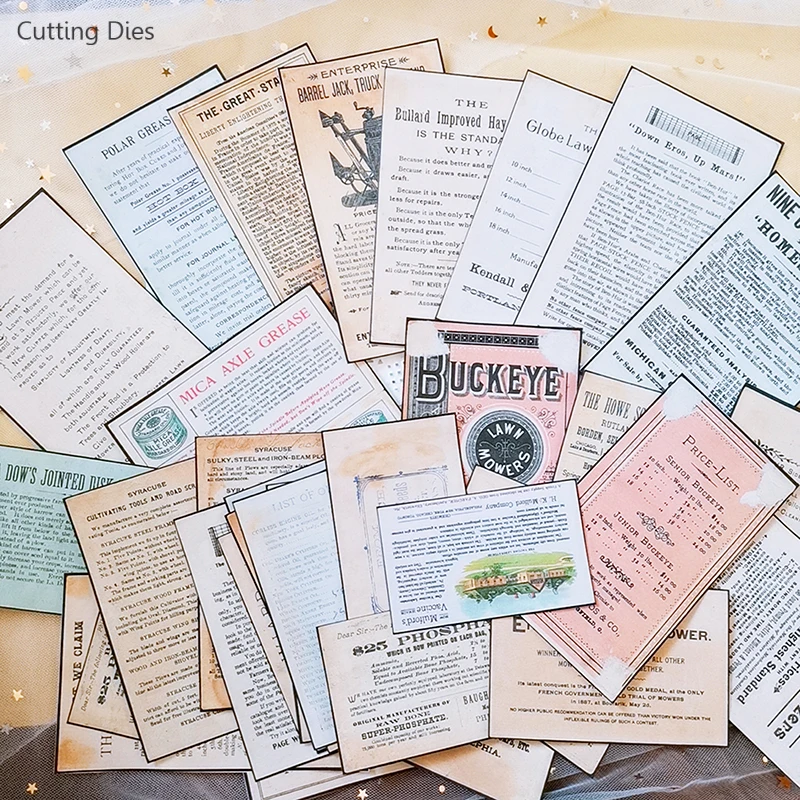 32 шт старинные старые новости бумага английский задний план декоративные