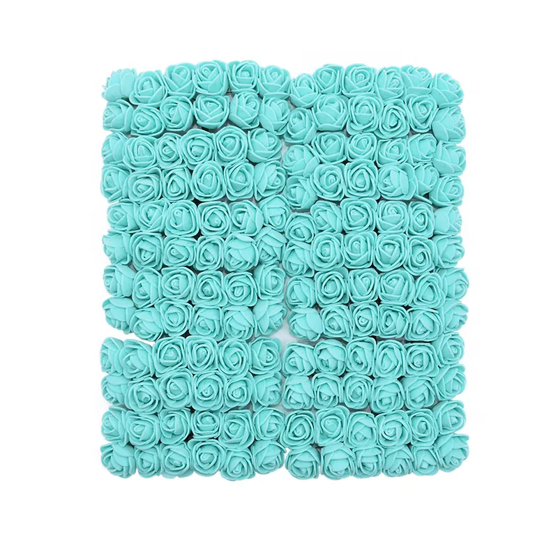 PE14 teal 72/144 шт 2 см декоративный плюшевый мишка Роза ПЭ пена искусственный цветок букет для дома свадебное украшение Сделай Сам венок искусственный цветок - Цвет: PE14 teal
