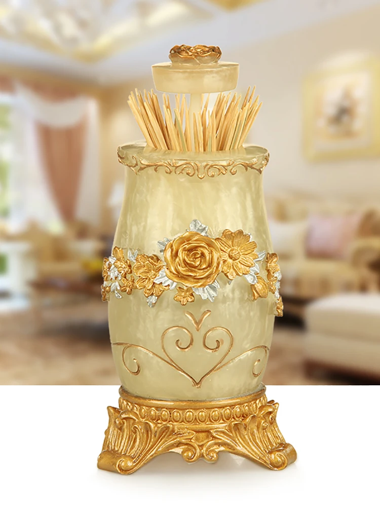 

Automatic Toothpick Box Nordic Ins Push-down Creative Home European Style Cotton Box Simple Personality Toothpick Holder Cute
