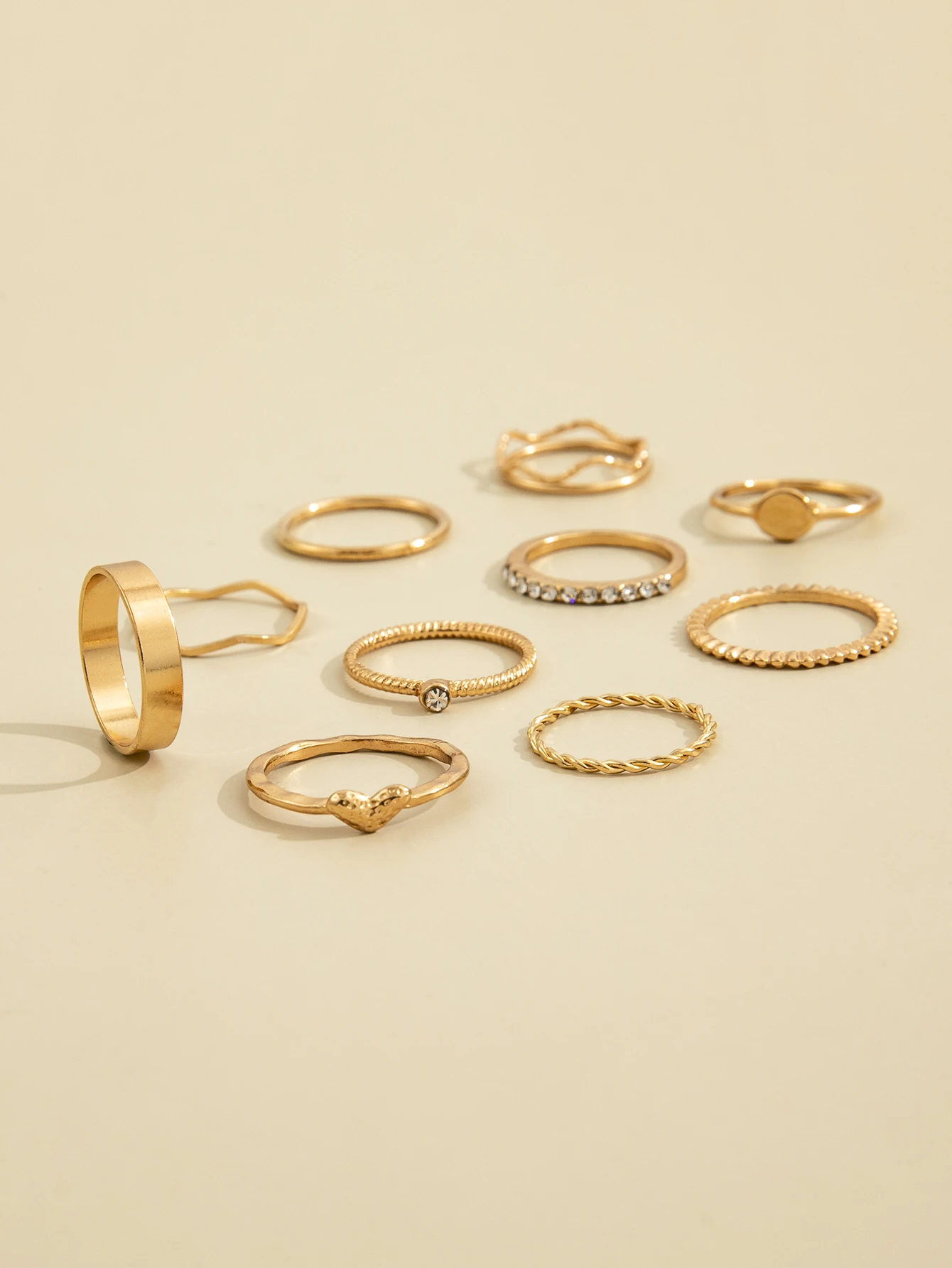 

Stillgirl 10Pcs Vintage Crystal Gold Rings for Women Boho Aesthetic Geometric Set Female 2021 Fashion Jewelry Bijoux Femme Bauge