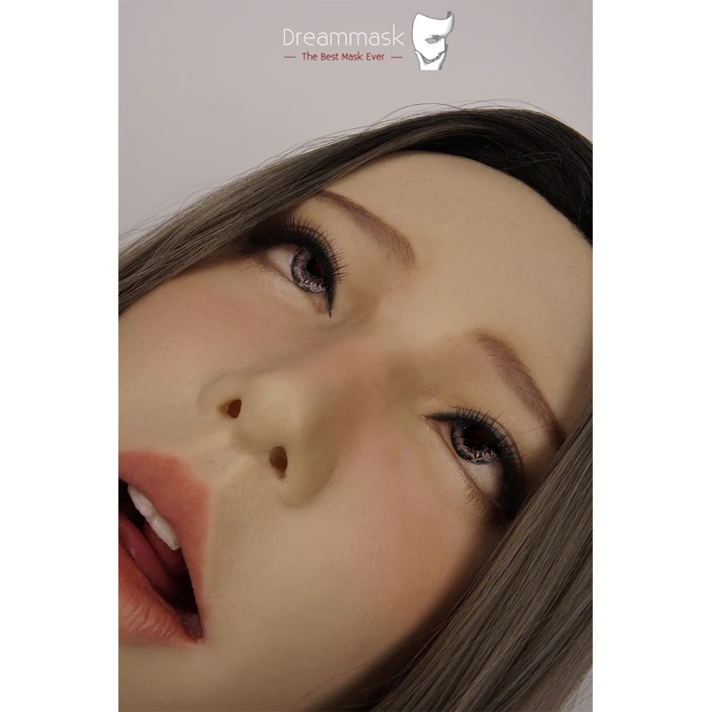 Poppy) DMS ручной работы мягкий материал силиконовый Полный голова Женский кроссдресс Косплей DMS открытый рот маска с мячом кляп Драг королева