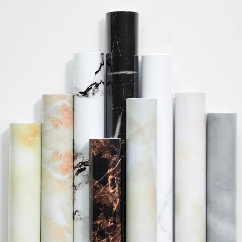 

60X500Cm Kitchen Oil Proof Stickers Marble Pattern Wall Stickers Waterproof And High Temperature Living Room Decoration