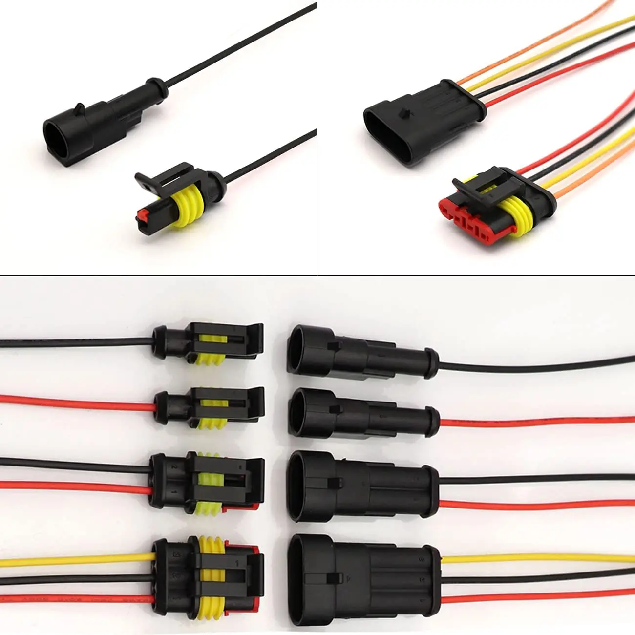 352 шт. Водонепроницаемый электрический автомобильный проводник с плагином-терминалом IP68 для квадроцикла, грузовика и автомобиля 1/2/3/4/5/6 Pin Way Seal 12A.