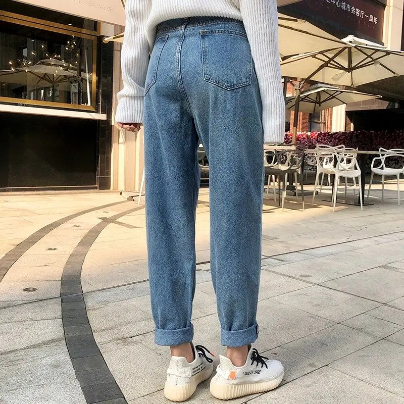 

Jeans Women Harem Loose Large Size 5XL Leisure Streetwear Fashion Ulzzang Students Chic All-match Womens Trousers Thicken Retro