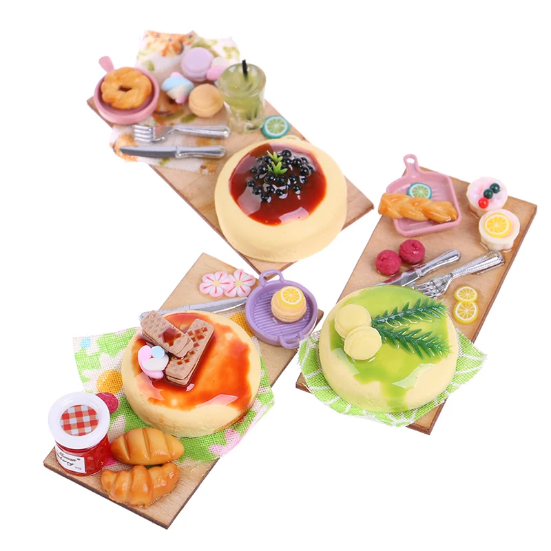

Dollhouse Miniature Food 1/12 Mini Cheesecake Simulation Doll House Play Food For Doll Kitchen Toys