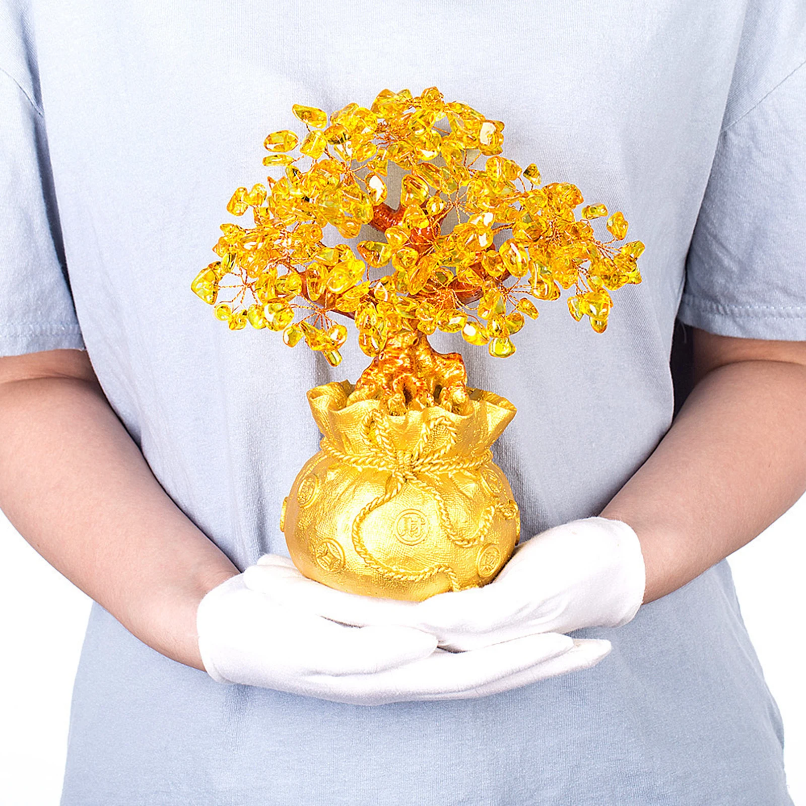 Дерево благосостояние и удача с украшением в виде кристаллов Lucky Money дерево