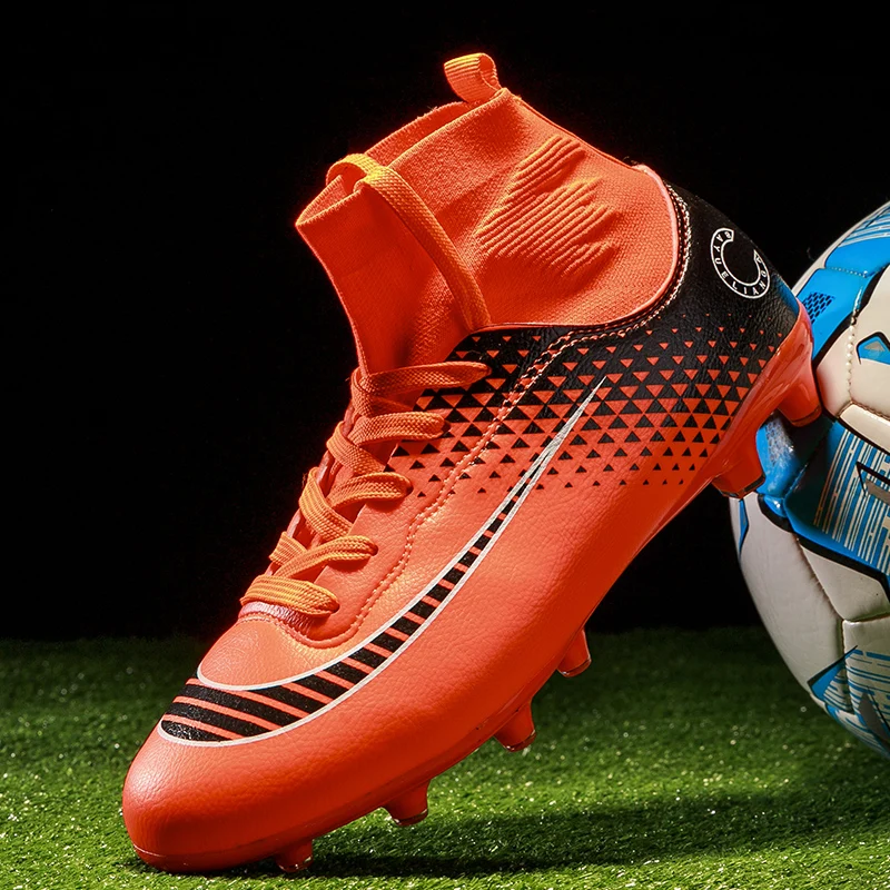 Высокие защитные ботильоны для школьников детей мальчиков и девочек футбольные