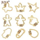 Juya Zircon креативные спиральные застежки, трендовая застежка, винтовая застежка для DIY роскошных ювелирных изделий, ожерелий, браслетов, ювелирных изделий
