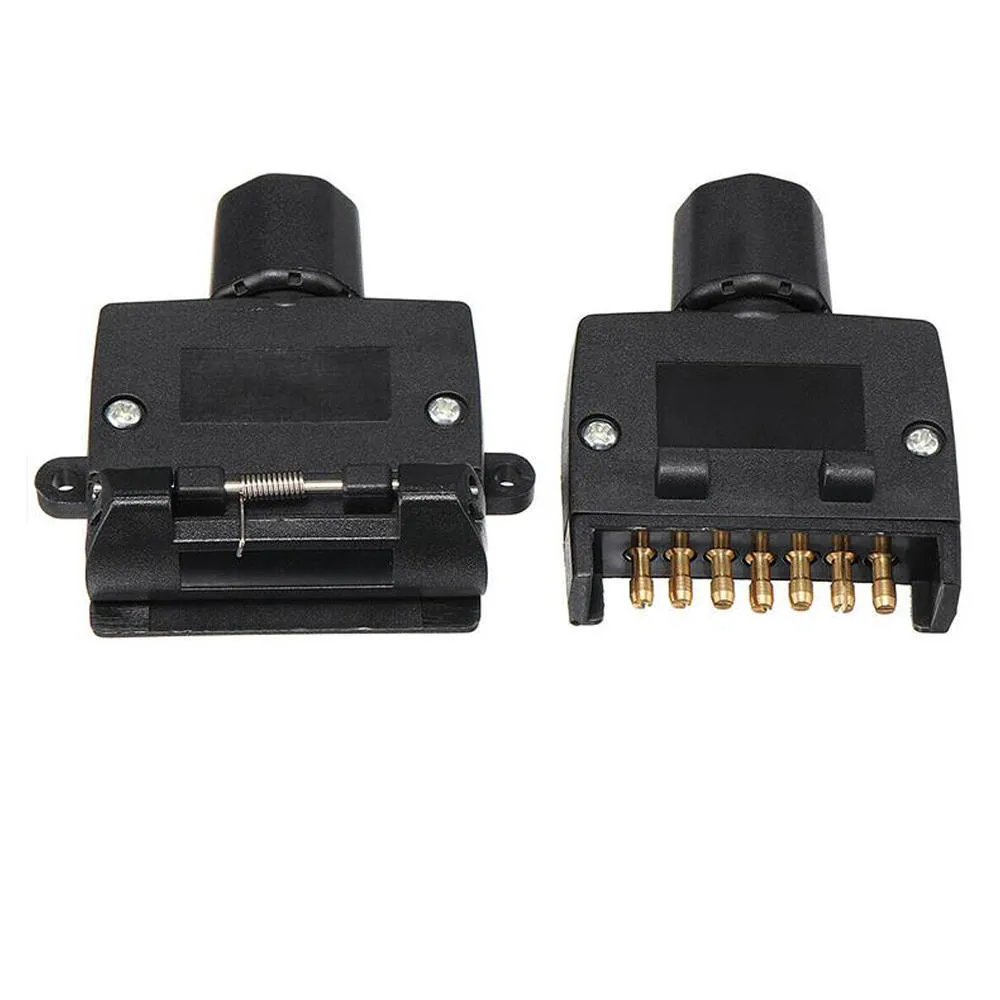 Набор мужского разъема AU 7 Pin Flat Trailer Plug для автодома, лодки, переходник соединительный, аксессуары для автомобиля