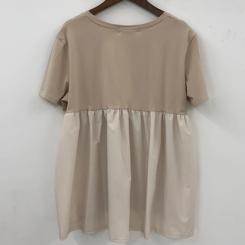 Женская футболка с коротким рукавом круглым вырезом свободного покроя | одежда