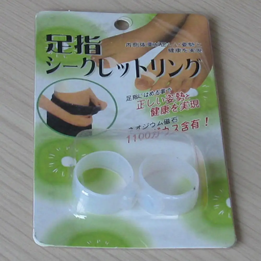 

2 pair/lot Slimming Silicone Toe Rings Foot Massager Magnetic Toe Ring Body Massge Relax for Weight Loss Beauty Health Care Too