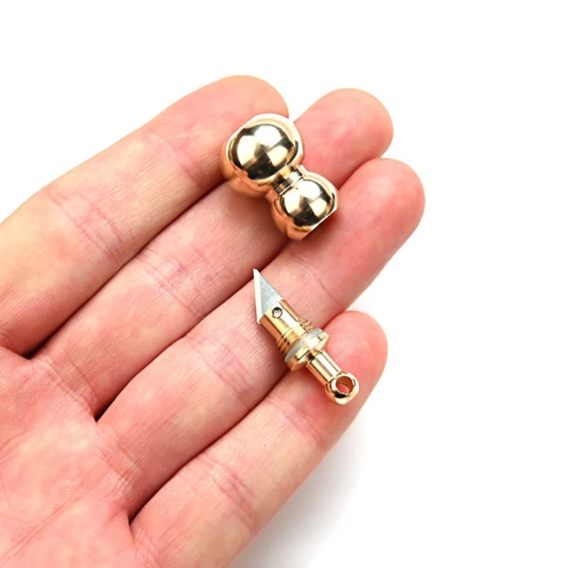 

Cutting Tool Brass Multi-function EDC Mini Tool Key Ring Pendant Tool Capsule Knife Tiny Cutting Tool est Utensil