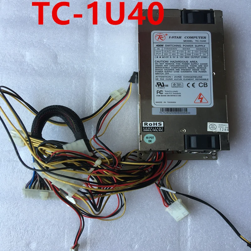 

90% New Original PSU For TC I-STAR COMPUTER 1U 400W Switching Power Supply TC-1U40 TC-1U30