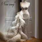 Индивидуальные вечерние платья с бисером в стиле знаменитостей, официальные вечерние ночные платья 2020, платье с красной ковровой дорожкой, Дубай Aibye