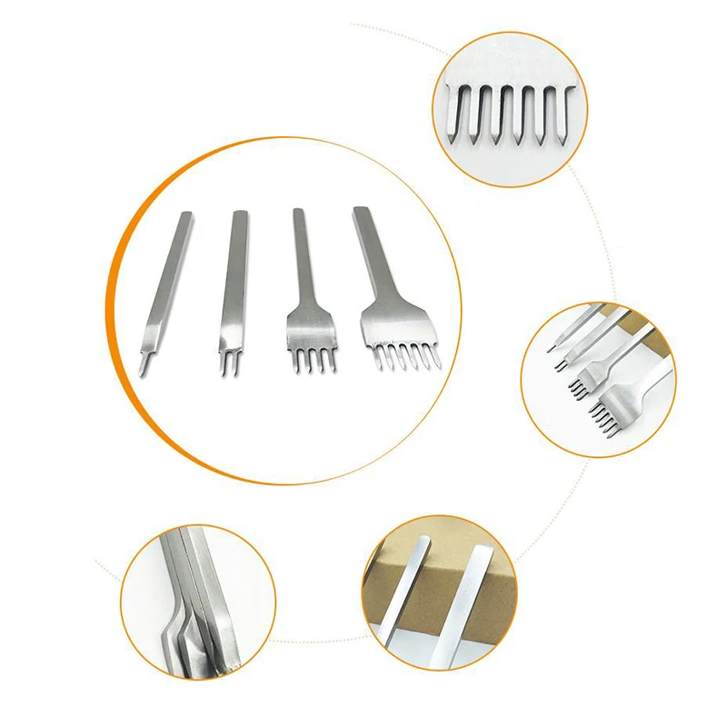 4 шт./компл. инструмент для пробивки отверстий стальное долото с ромбовидным