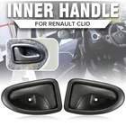 Черная левая и правая ручка для межкомнатной двери автомобиля, ручные ручки для Renault 1999-up Scenic 1999-2005 Megane 1998-2002