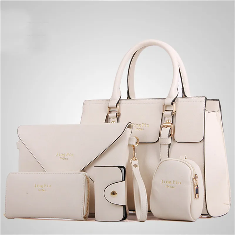 Модная женская сумка 5 шт./компл. Сумочка Набор Классическая сумка-мессенджер на