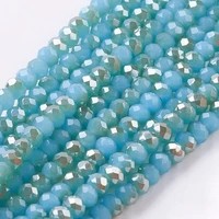 3x2mm faceted rondelle electroplate glass beads loose spacer beads for diy bracelet jewelry making about 100pcsstrand