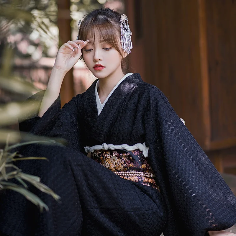 

Fashion National Trends Women Sexy Kimono Yukata Obi Novelty Evening Dress Traditional Japanese Cosplay Costume Haori FF3411