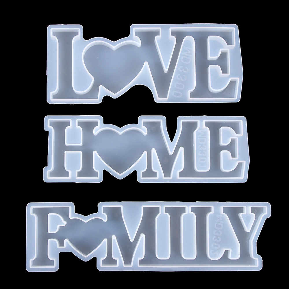 1 шт. дома/Любовь/семейная с буквами украшением в виде кристаллов силиконовой