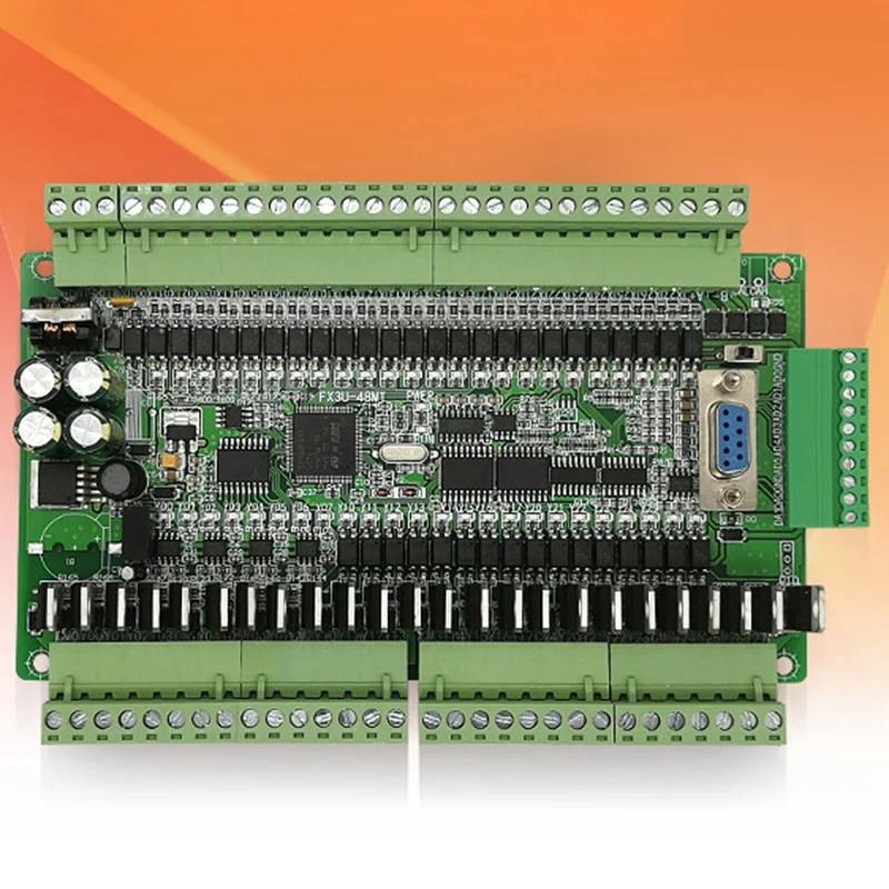 PLC Industrial Control Board FX1N FX2N FX3U-48MT 6AD 2DA 24 Input Transistor Output RS485 RTC CAN Extension with Shell | Инструменты