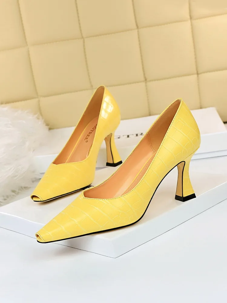 

Женские Документальные Туфли; Модные туфли с открытым носком и мелким квадратным закрытым носком