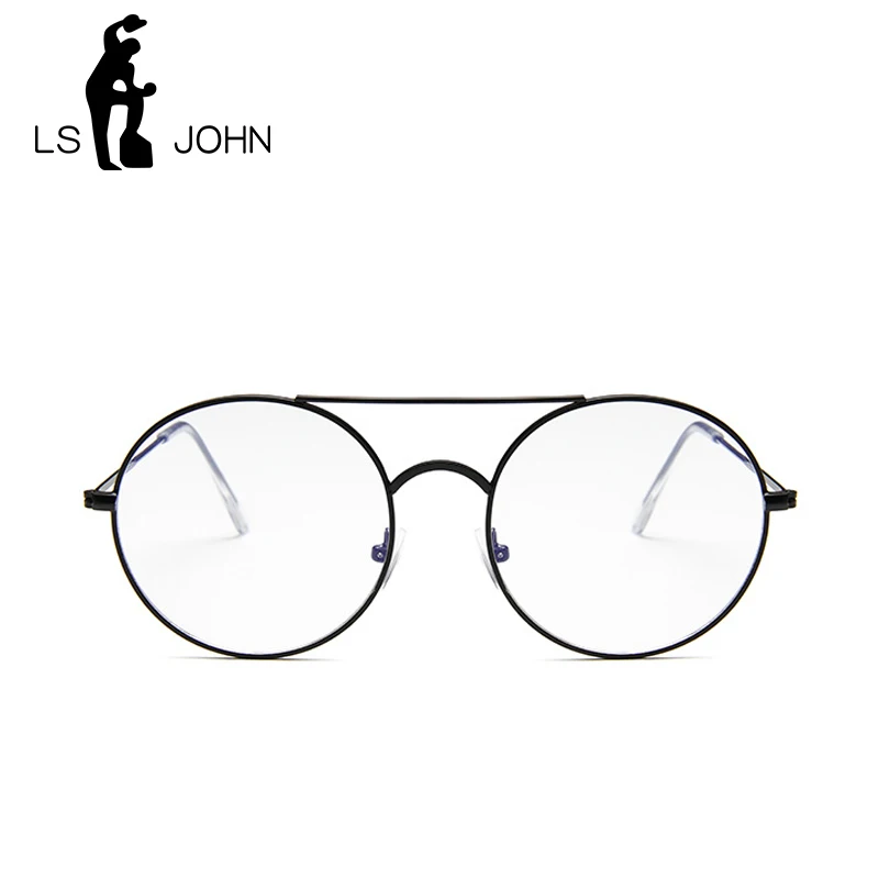 LS JOH классические винтажные очки с круглыми линзами плоские оптические