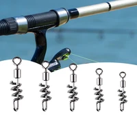 10pcs fishing connectors stainless steel sea fishing fast quick link prograde corkscrew swirl connector cork screwed swivel hook