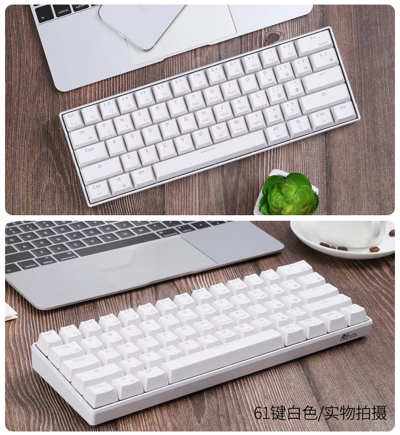 RK61 RGB мини Механическая игровая клавиатура Bluetooth USB клавиатура с подсветкой вишневая ось для окна MAC ноутбука для планшета и смартфона