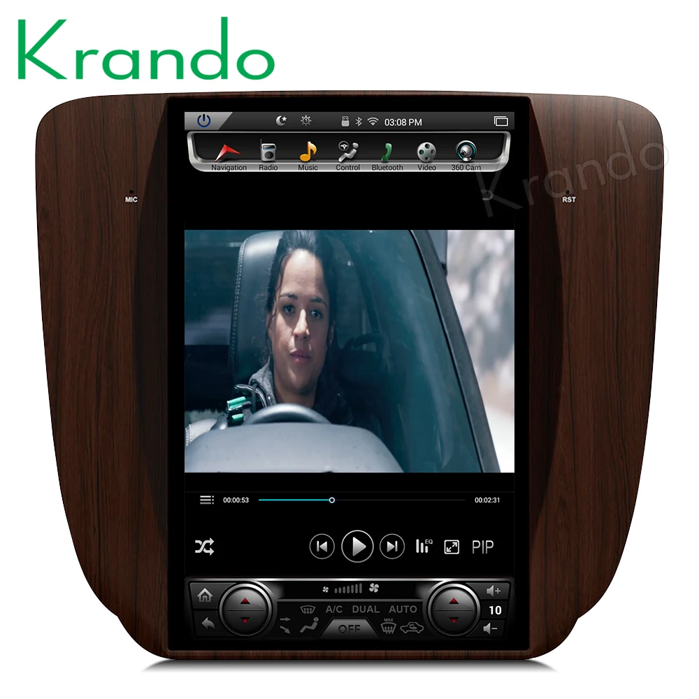 

Krando Android 8.1 12.1"for GMC Yukon 2007-2012 Tesla style android navigation system som automotivo para carro car multimedia