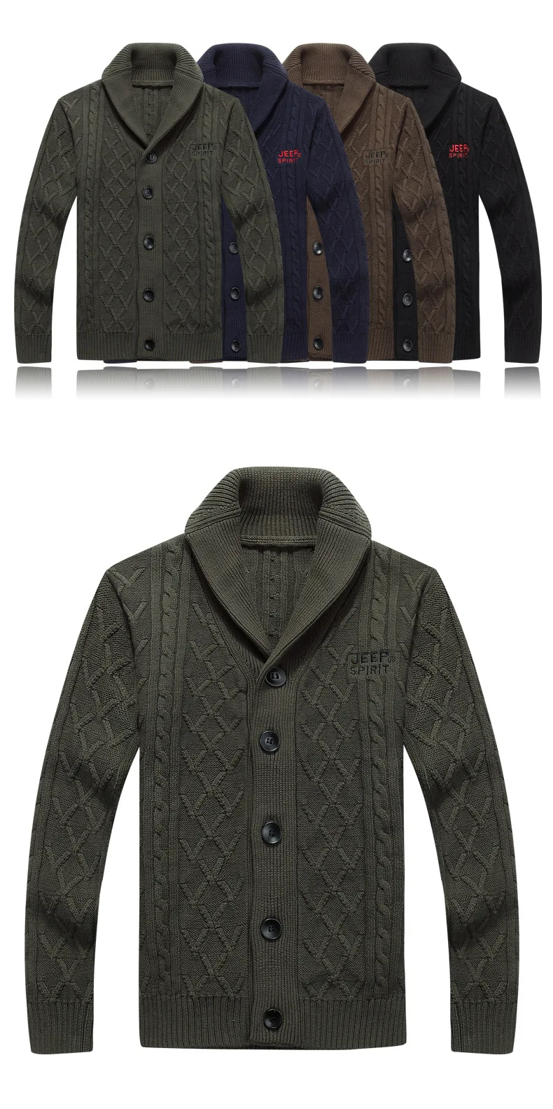 

Vintage Men's Cardigan Lapel Single Breasted Hemp Decorative Pattern Thick Warm Solid Cotton Soft Comfortable Male Cardigan