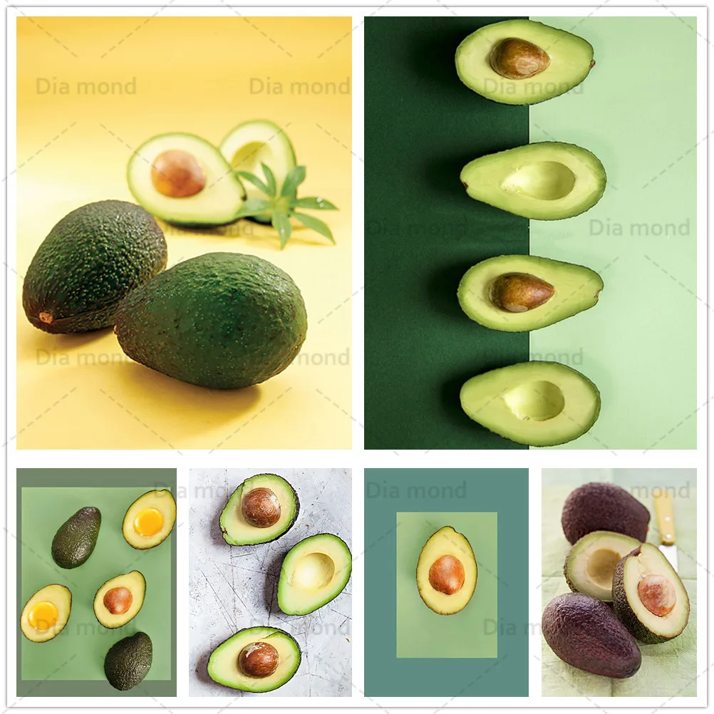 

Full Drill Diamond Painting Fruit Avocado Foods 5D Diy Mosaic Art Home Decor Diamond Embroidery Cross Stitch Kitchen Decoration