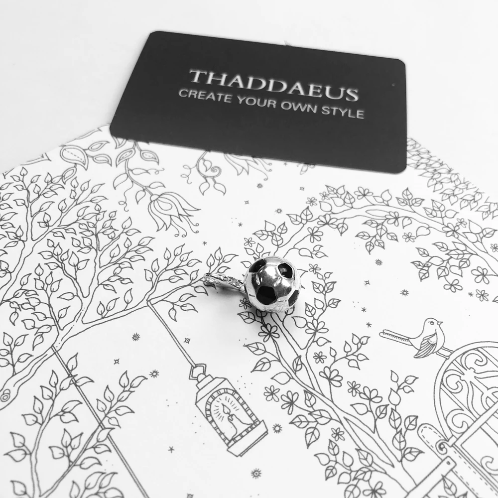 Подвеска для женщин и мужчин из серебра 925 пробы с изображением футбола|Ювелирные