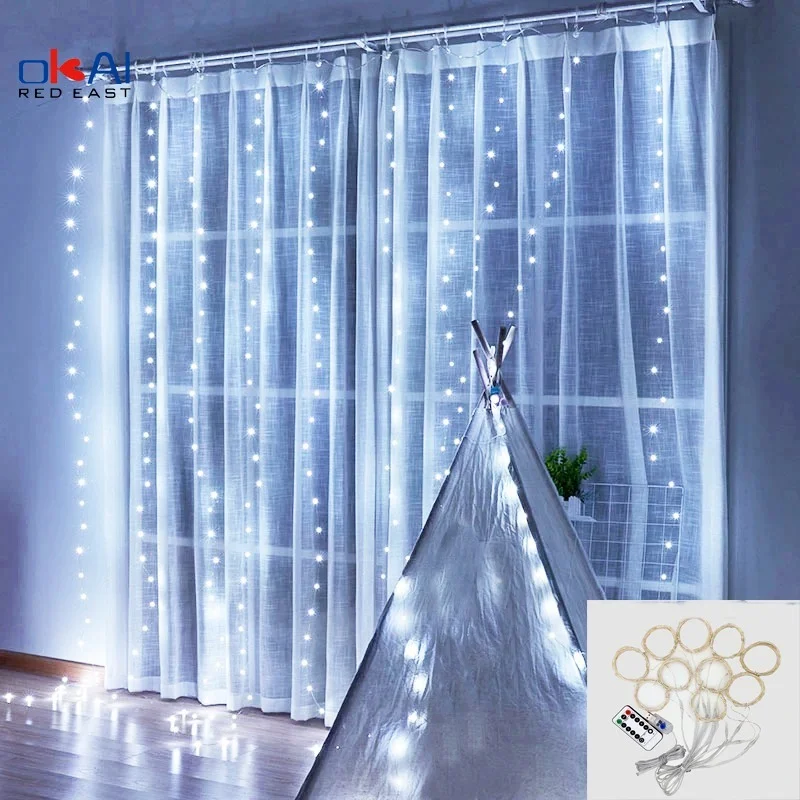 

Home Decor Led Icicle Light Holiday Lighting Decoration Curtain Wedding Outdoor Garden lights string lights
