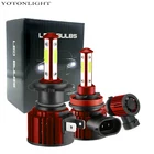 YOTON светильник 2 шт. H7 H11 светодиодный головной светильник Светодиодная лампа H8 Hb3 Hb4 9005 9006 H10 50 Вт 8000lm автомобильная лампа H9 Авто Противотуманный светильник 4 стороны 6000k 8000k