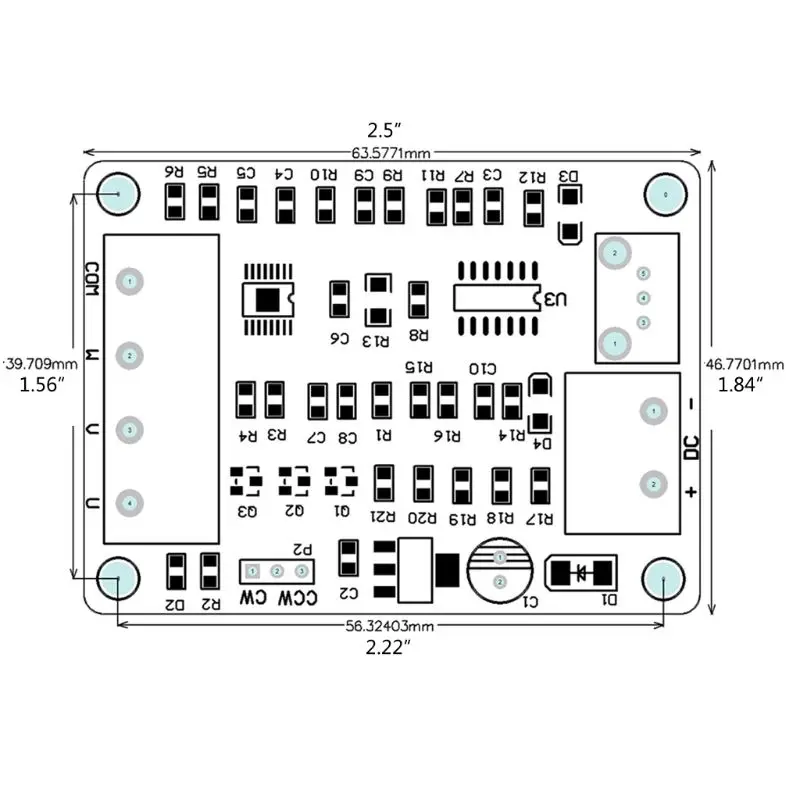 

DC7-12V Brushless Motor Driver Board Speed Controller Module Current Protection