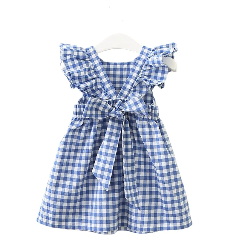 Летние Детские платья для девочек детская хлопковая одежда свадебное платье