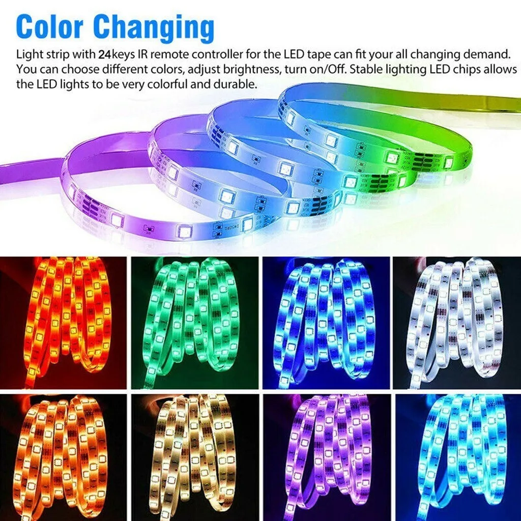 12 в 10 м 3528 Smd Rgb 600 светильник ная лента световая + 44 кнопки ИК пульт дистанционного